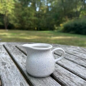 Mid Century Modern Creamer Made in Germany, White with grey-blue speckles